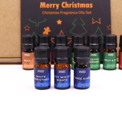 Gift-ready Holy Scents Christmas Fragrance Oils Set complete with 2 droppers, perfect for every Christmas stocking.