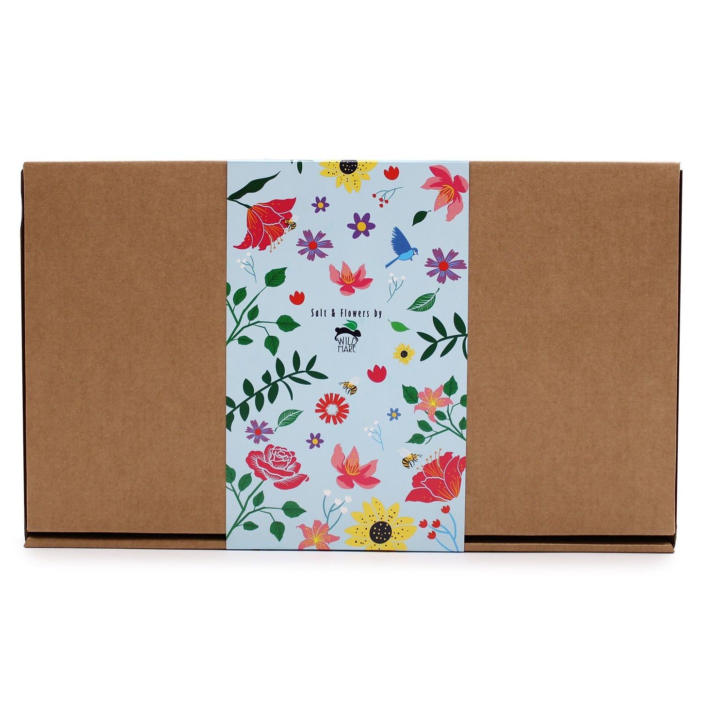 Total Unwind Spa Set - Lavender Bath Salt & Soap Flowers presented in a beautifully decorated gift box, ideal as a Christmas gift home fragrance.