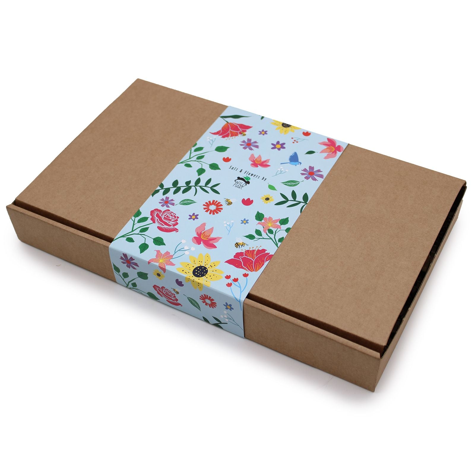 The Total Unwind Spa Set - Lavender Bath Salt & Soap Flowers in a secure and stylish gift box, perfect for a festive Christmas gift home fragrance.