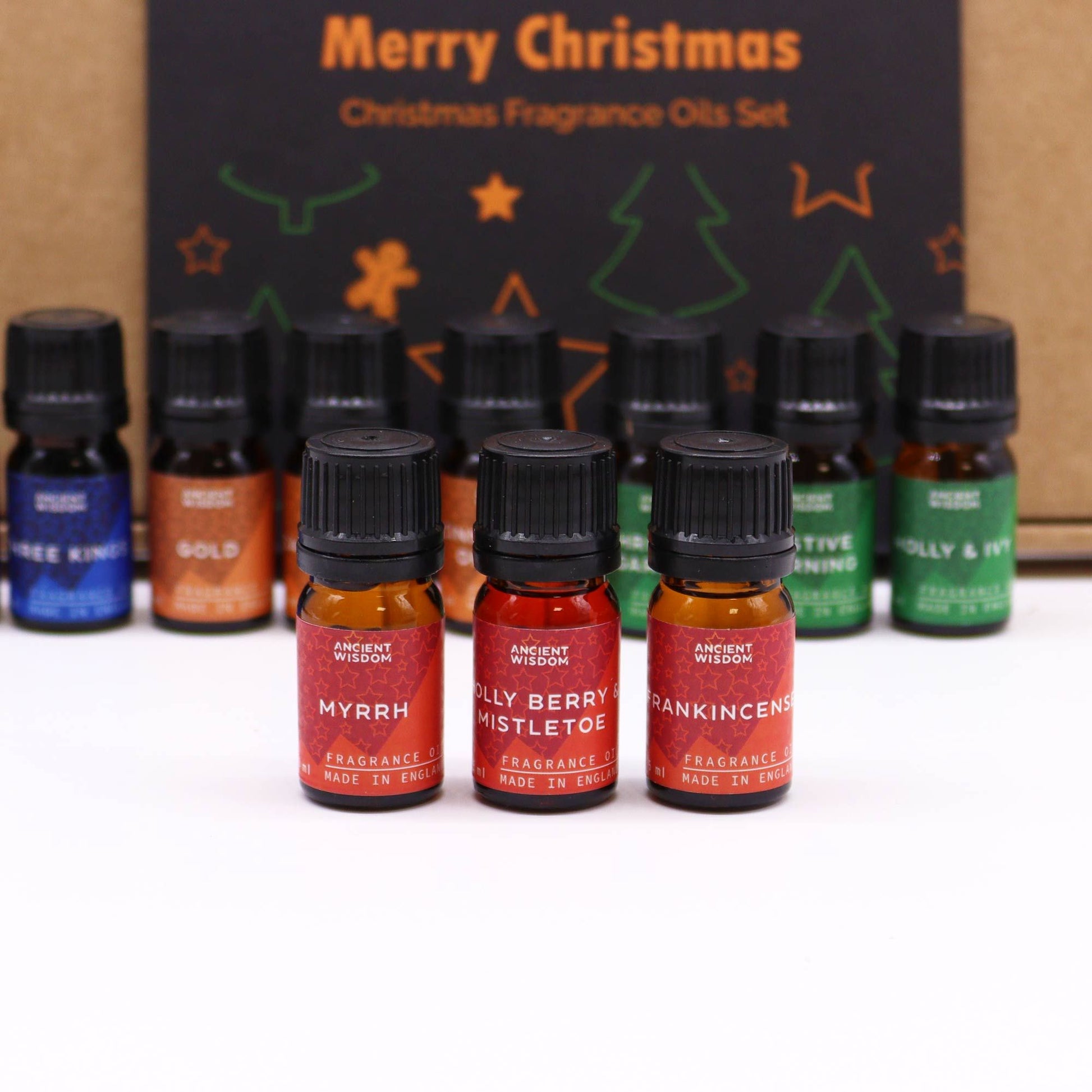 Fabulous selection of Holy Scents Christmas Fragrance Oils to elevate your festive decor with festive scents.