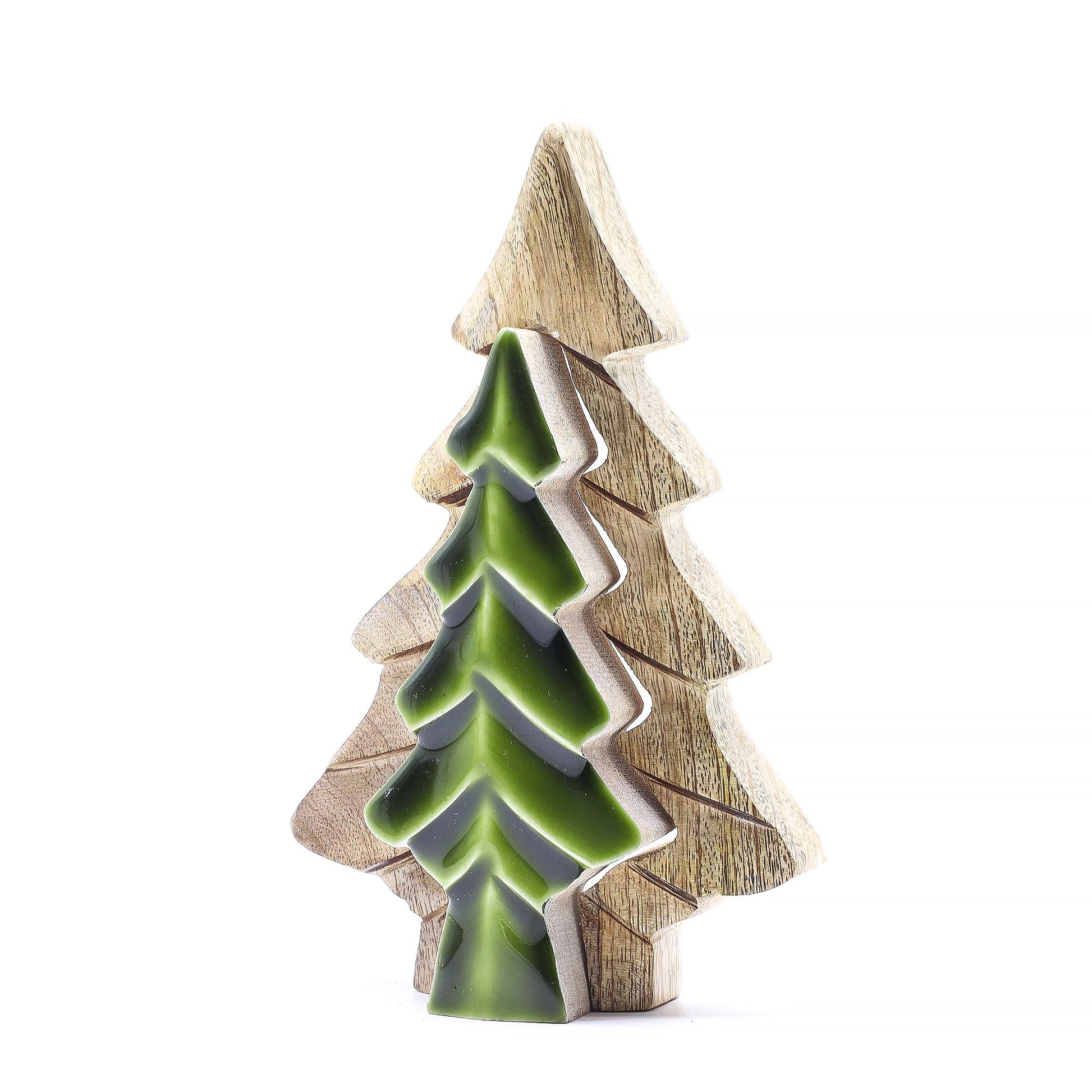 Woodland Charm - Small Tree in Tree Decoration 15x10cm, featuring a rustic pine tree shape crafted from sustainable materials, an enchanting addition to your holiday décor – Christmas Gift Home Fragrance
