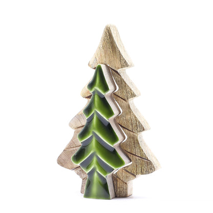 Woodland Charm - Small Tree in Tree Decoration 15x10cm, featuring a rustic pine tree shape crafted from sustainable materials, an enchanting addition to your holiday décor – Christmas Gift Home Fragrance