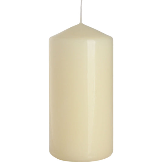 Ivory Pillar Candle 60x120mm â€“ 38h Burn Time, Perfect for Home, showcasing a smooth ivory finish ideal for creating a warm atmosphere, perfect for Christmas Gift Home Fragrance.