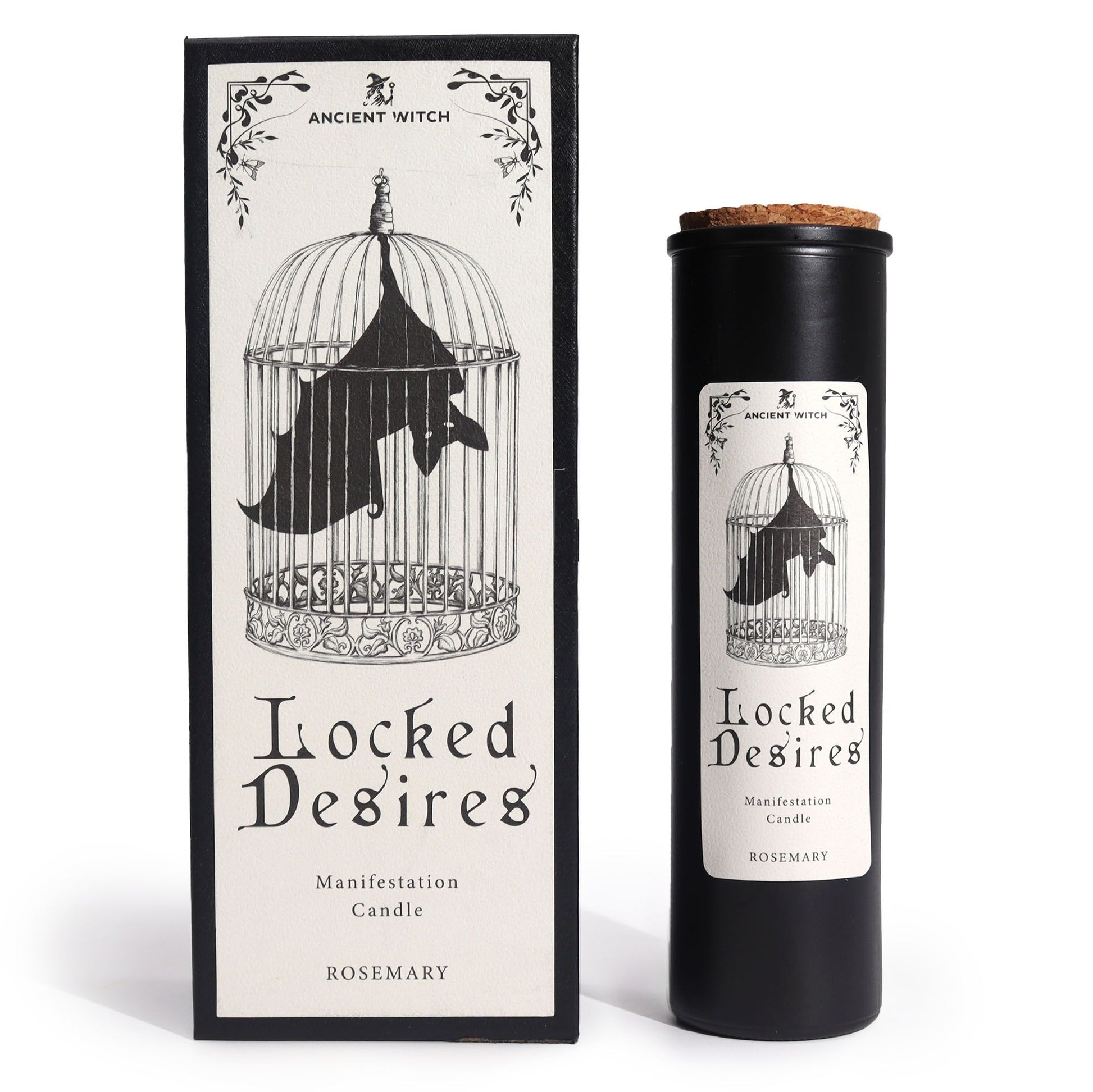 The Rosemary Manifestation Candle featured with its beautiful packaging, inviting energy and intentions. A perfect addition to rituals, this candle is an excellent choice for a Christmas Gift Home Fragrance.