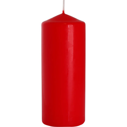 A vibrant Red Pillar Candle 60x150mm, perfect for enhancing home décor during festive celebrations. This candle features a long burn time of 48 hours and is an ideal Christmas gift, adding a warm ambiance to any space. Experience a delightful home fragrance with this essential product.