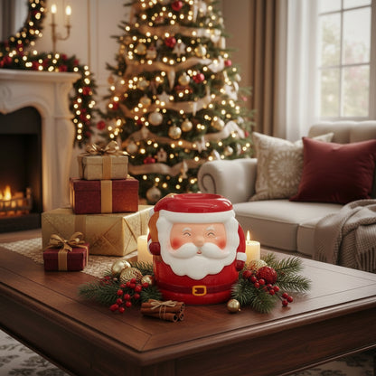 Cheerful Santa Ceramic Oil Burner – Festive Christmas Home Décor transforms your space into a festive wonderland, adding warmth and charm. Ideal for your Christmas gift home fragrance.