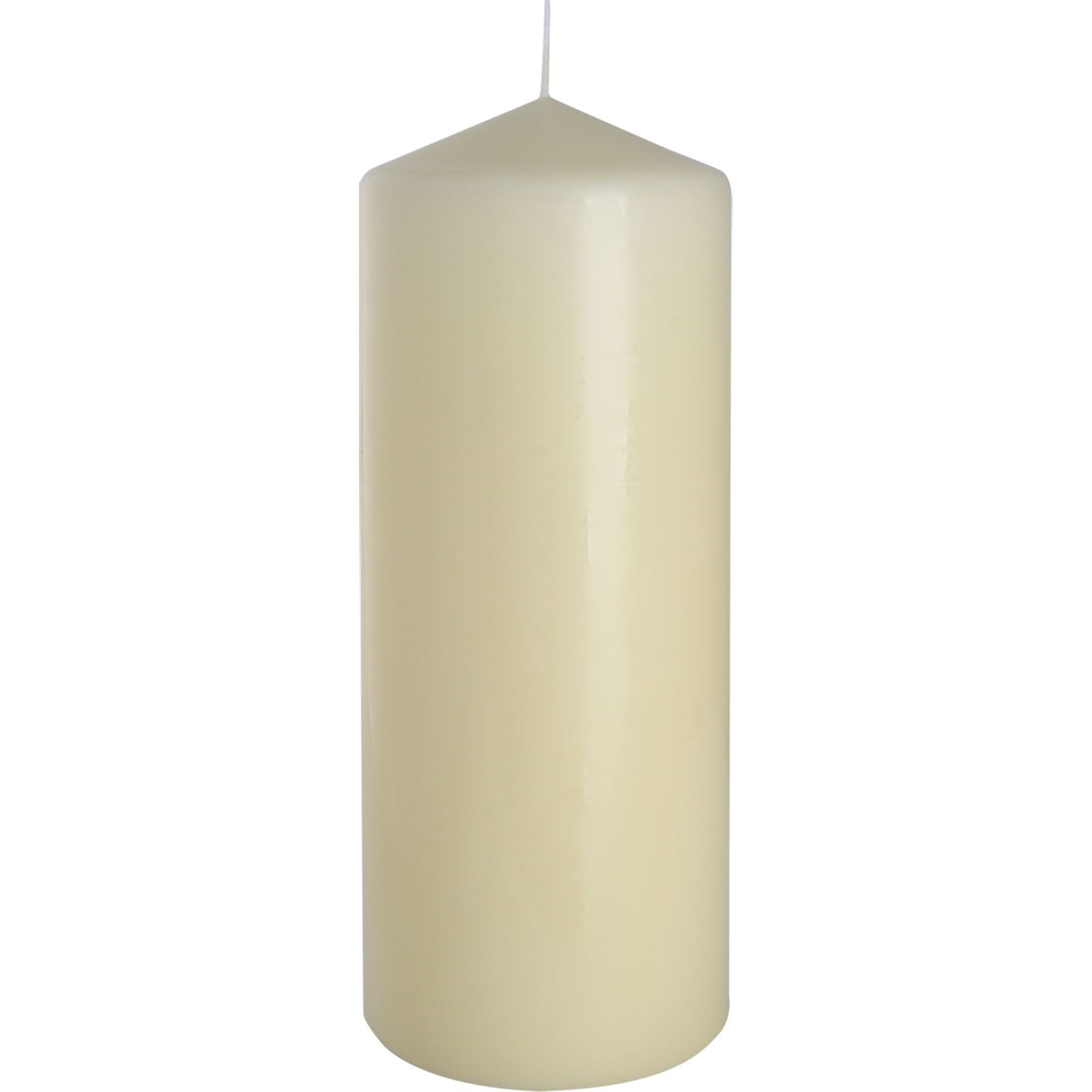 Ivory Pillar Candle 80x200mm - Long Lasting 90 Hour Burn showcased alone, ideal for creating a warm atmosphere. This stylish scent pillar candle is the perfect Christmas gift home fragrance.