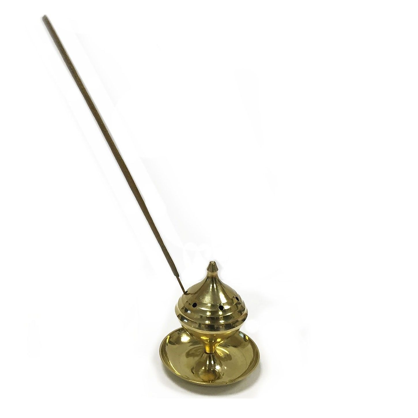 Elegant Medium Brass Incense Burner – Rituals & Meditation, featuring a sleek design with an incense stick holder, perfect for creating a calming atmosphere. Ideal for Christmas Gift Home Fragrance.