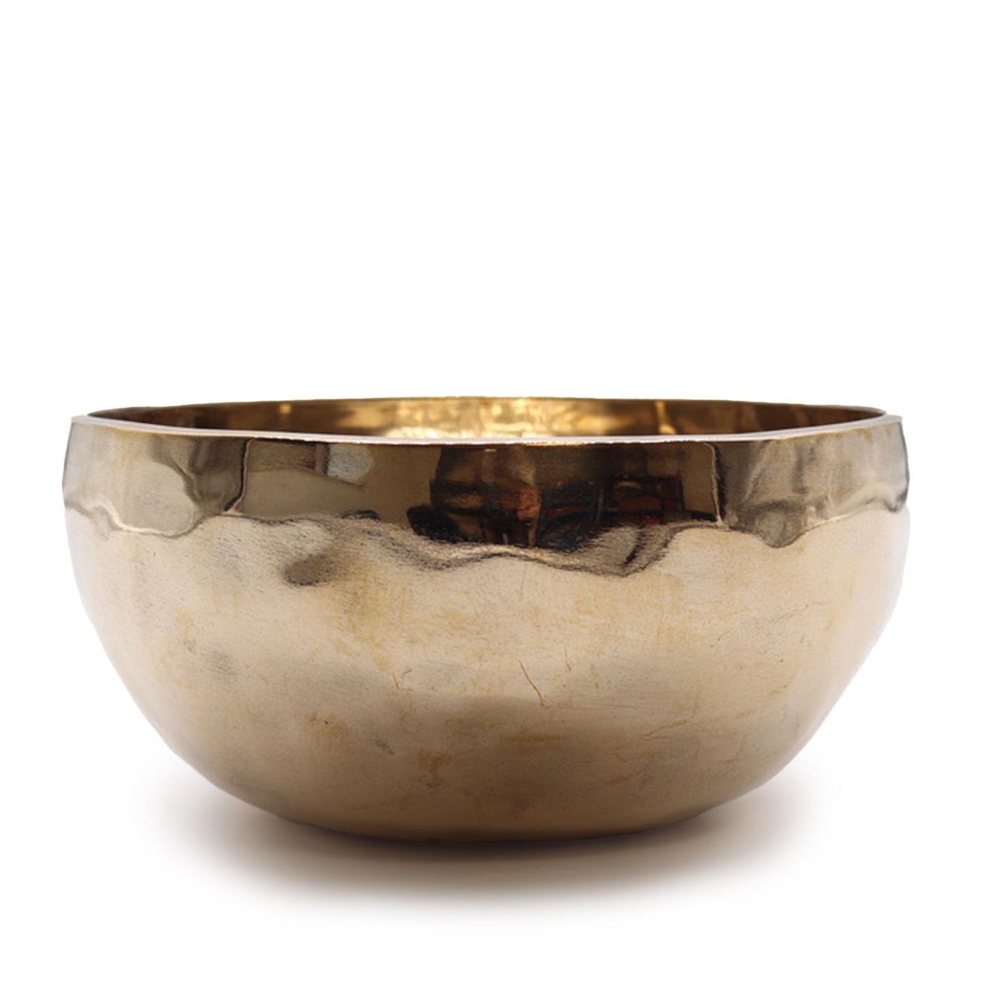 Stylish Extra Large Handmade Bell-Metal Singing Bowl – 21cm, 1500g with smooth edges, an elegant choice for a Christmas Gift Home Fragrance.