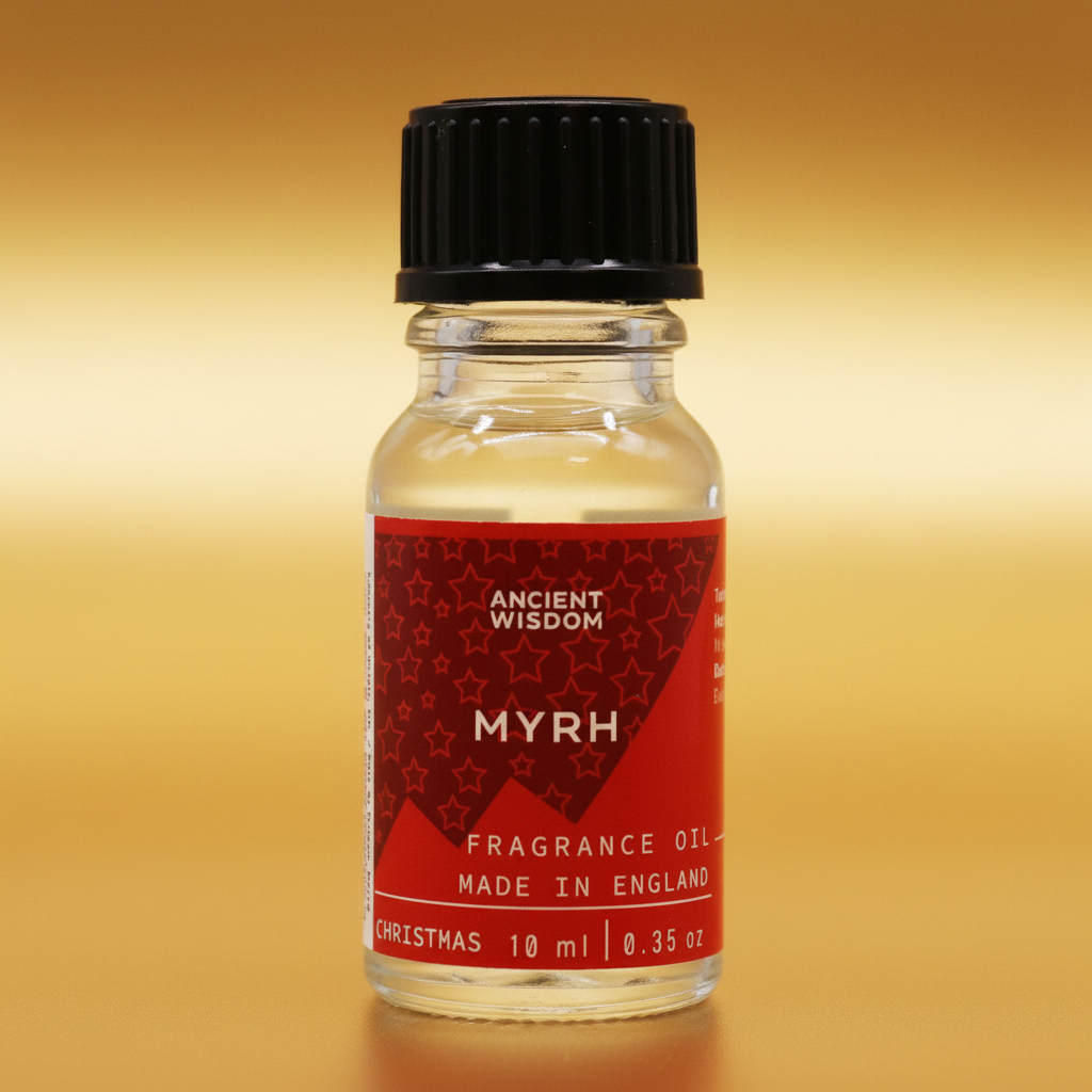Crafting with Xmas Myrrh Fragrance Oil 10ml, showing its versatility as a long lasting fragrance oil for DIY gifts and pampering.