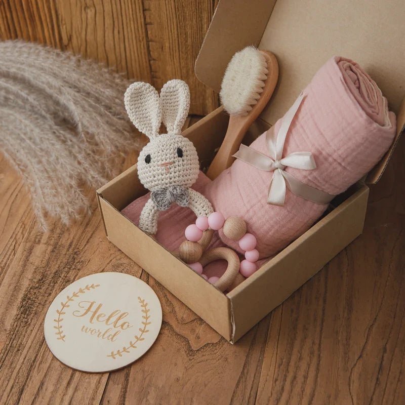 Baby Bath Toy Set & Swaddle Wrap - Cake Pops Parties