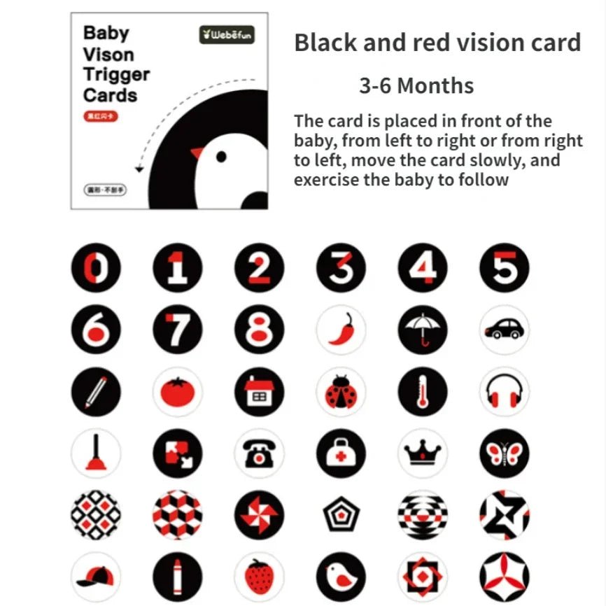 Baby Visual Gift Stimulation Flash Cards - Cake Pops Parties
