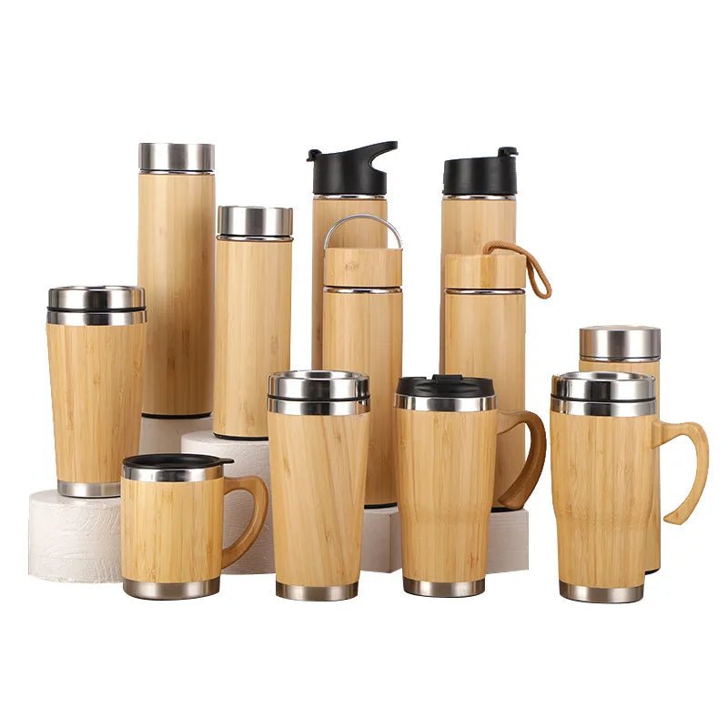 Bamboo Insulated Water Bottle - Personalized & Heated - Cake Pops Parties