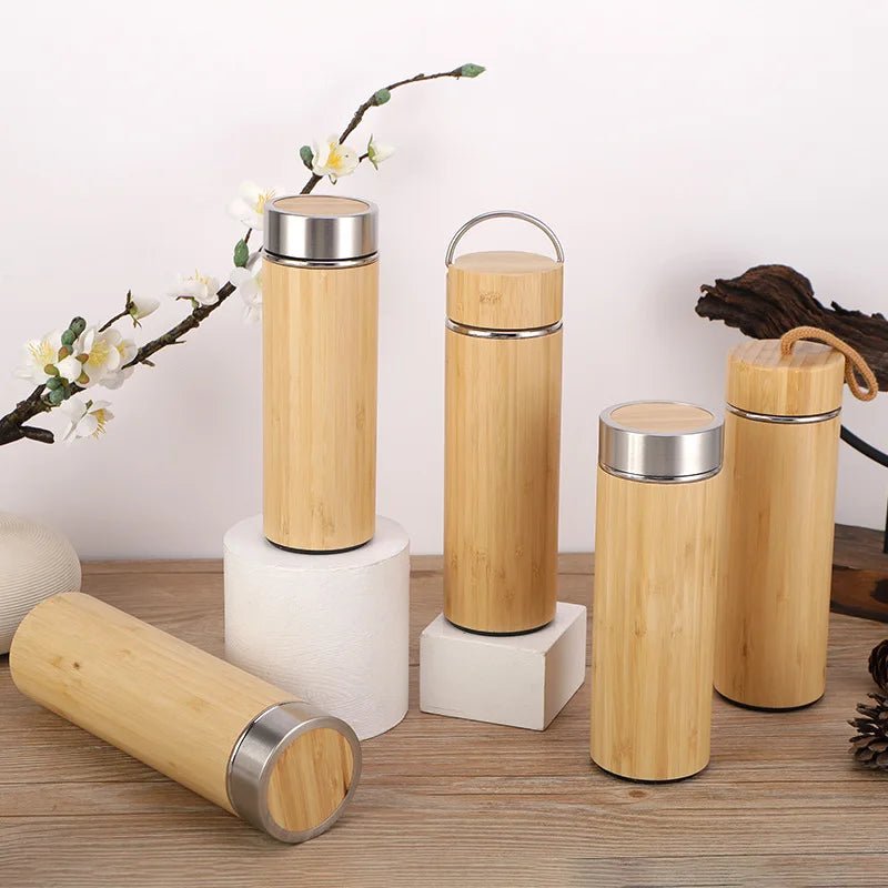 Bamboo Insulated Water Bottle - Personalized & Heated - Cake Pops Parties