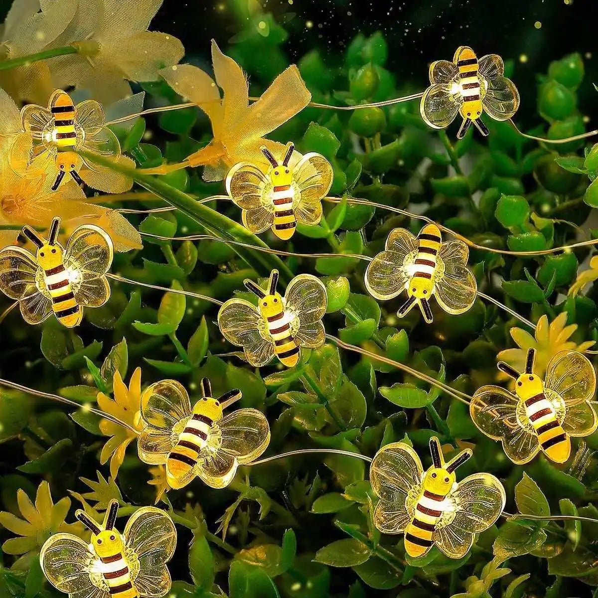 Bee Fairy Lights - 20 LED String Lights - Cake Pops Parties