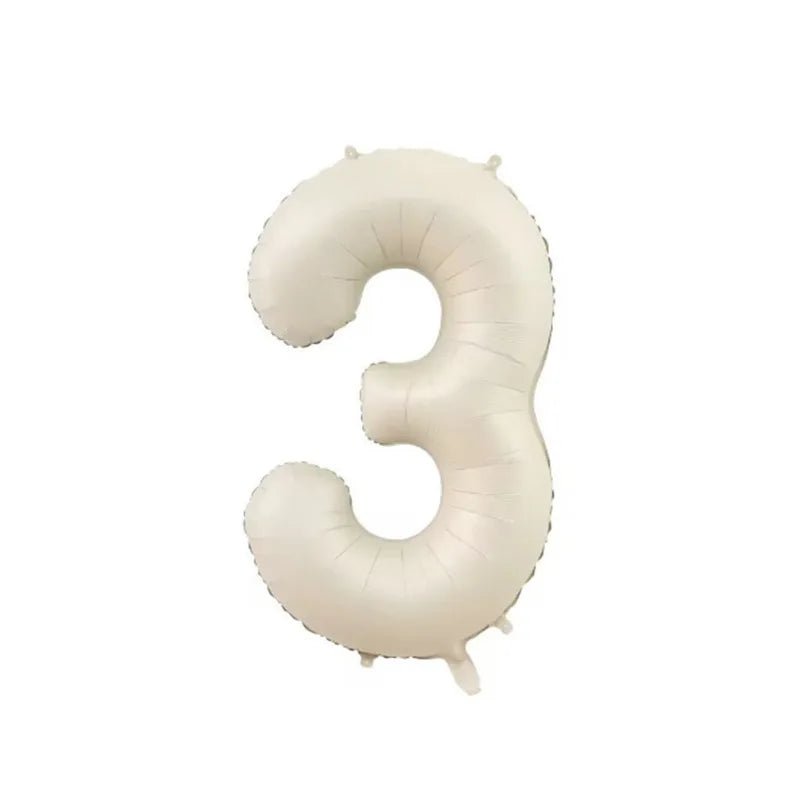 Beige Birthday Balloons Set - Cake Pops Parties