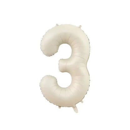 Beige Birthday Balloons Set - Cake Pops Parties