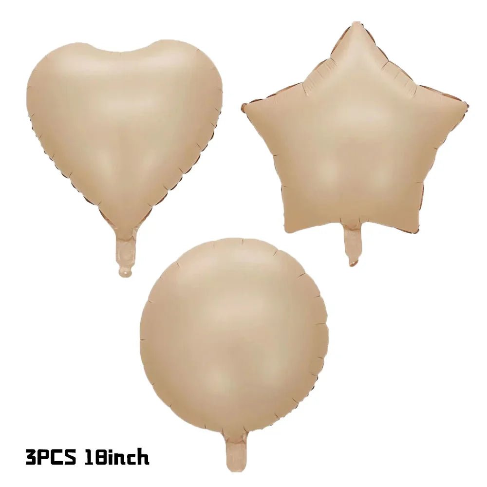 Beige Birthday Balloons Set - Cake Pops Parties