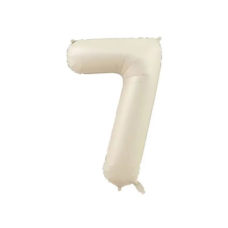 Beige Birthday Balloons Set - Cake Pops Parties