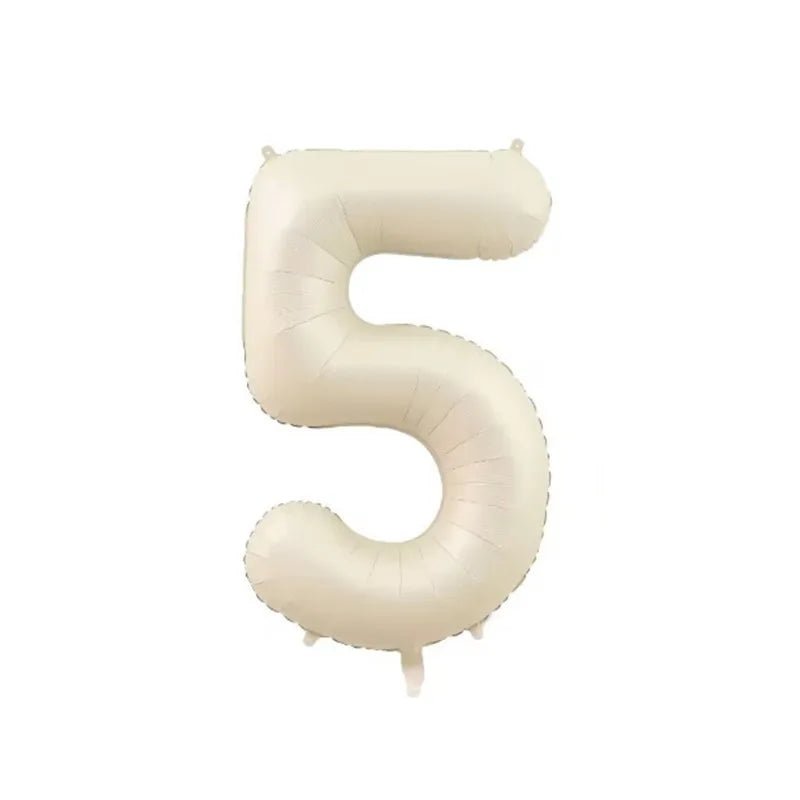 Beige Birthday Balloons Set - Cake Pops Parties