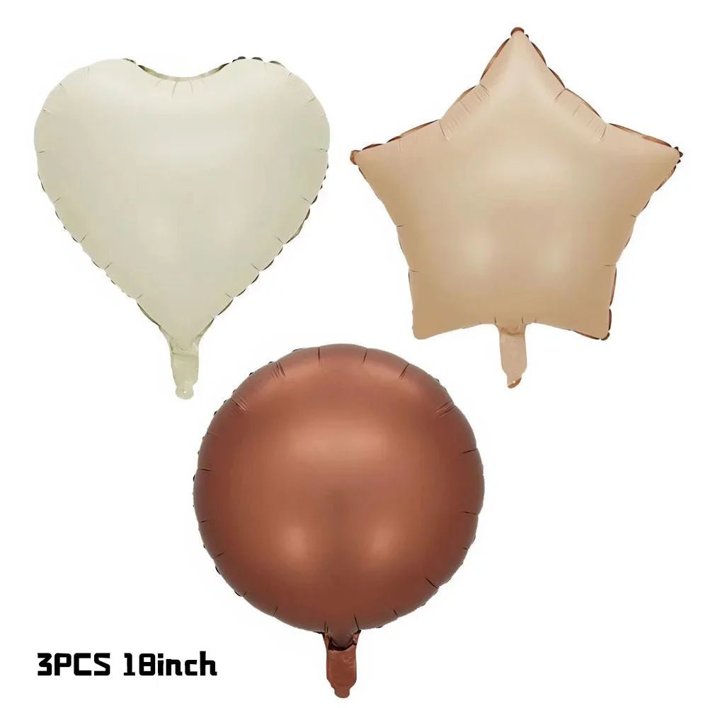 Beige Birthday Balloons Set - Cake Pops Parties