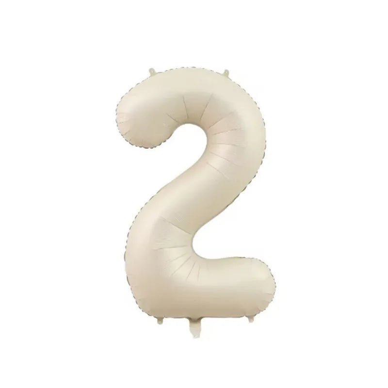 Beige Birthday Balloons Set - Cake Pops Parties