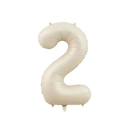 Beige Birthday Balloons Set - Cake Pops Parties