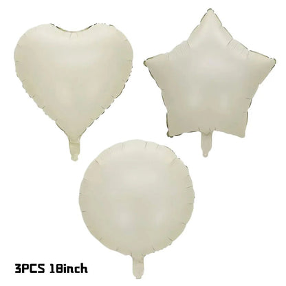 Beige Birthday Balloons Set - Cake Pops Parties