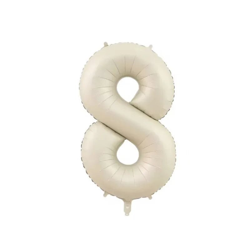 Beige Birthday Balloons Set - Cake Pops Parties