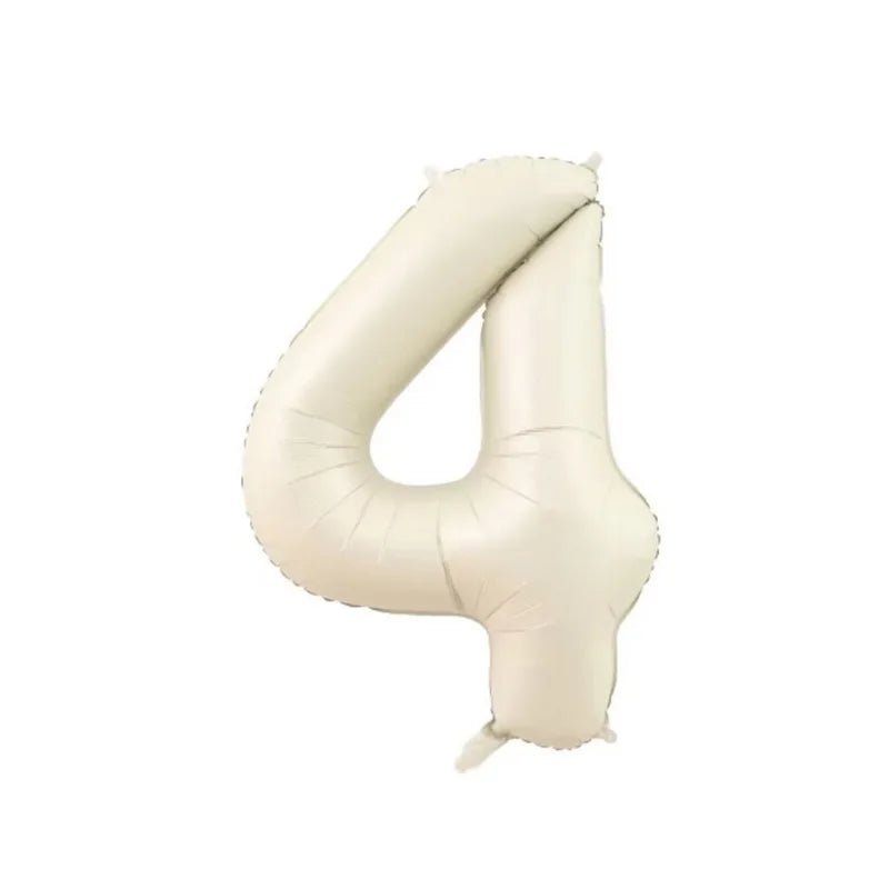 Beige Birthday Balloons Set - Cake Pops Parties