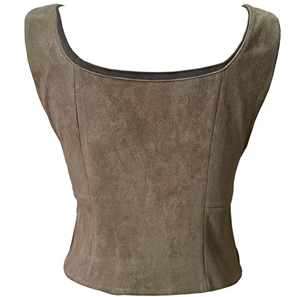 Black Suede Vest Halloween Costume - Cake Pops Parties