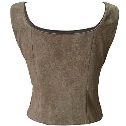 Black Suede Vest Halloween Costume - Cake Pops Parties
