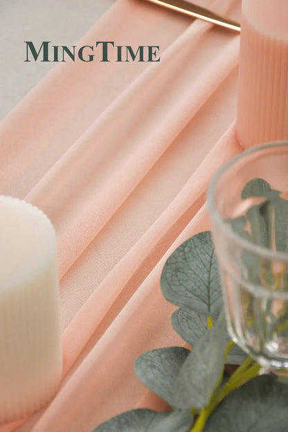 Blue Sheer Chiffon Table Runner - Cake Pops Parties