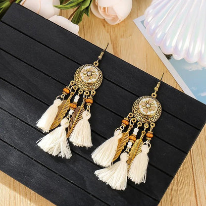 Boho Tassel Flower Summer Earrings - Cake Pops Parties