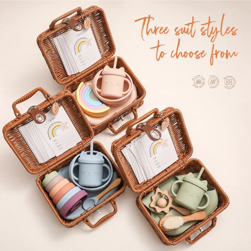 Bopoobo Baby Feeding Tableware & Rainbow Stacker Set - Cake Pops Parties