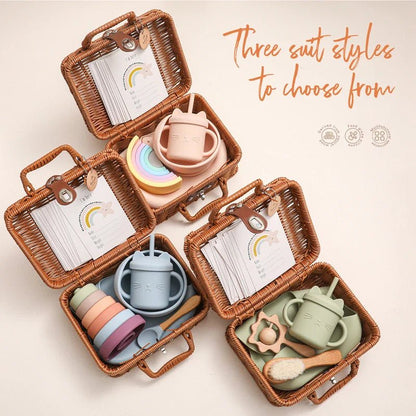 Bopoobo Baby Feeding Tableware & Rainbow Stacker Set - Cake Pops Parties