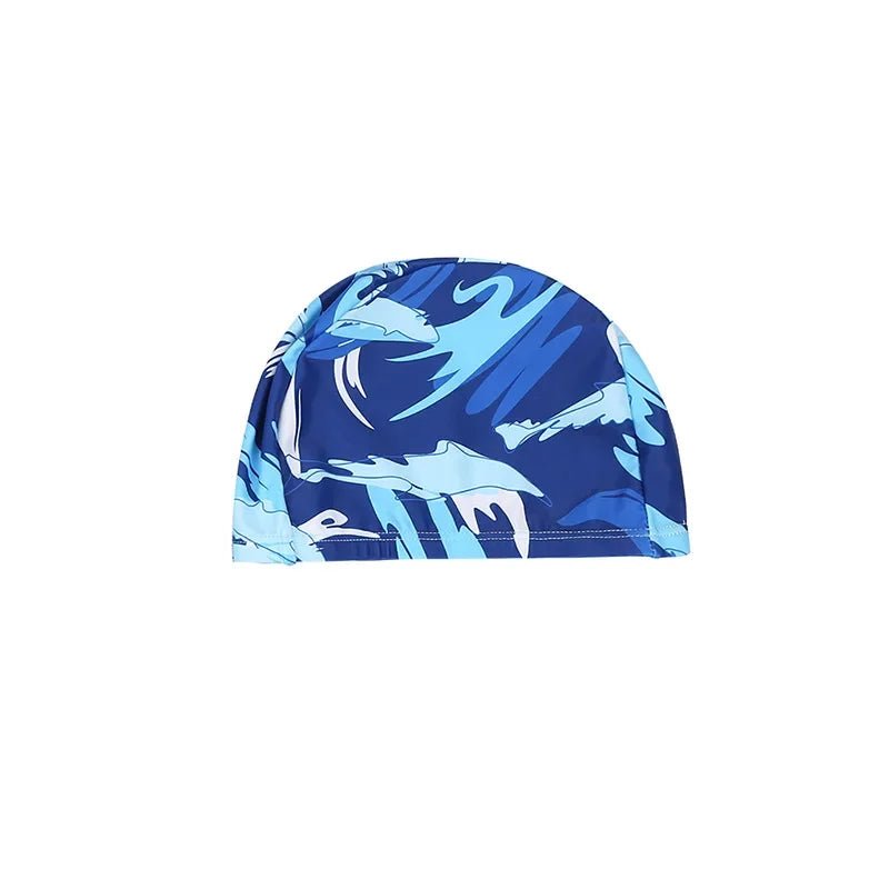 Boys Camo Swimsuit Set | Short Sleeve Quick - Dry UV Protection with Cap - Cake Pops Parties