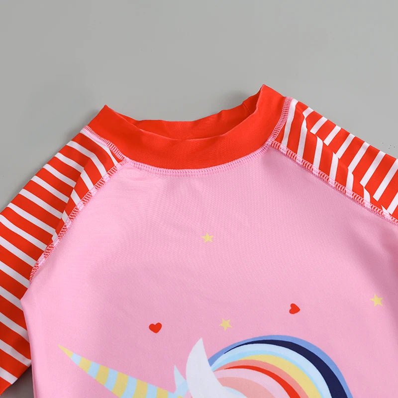 Boys Cartoon Long Sleeve Swimsuit | Kids Sun Protection Beach Wear Set - Cake Pops Parties