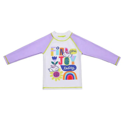 Boys Purple UV Protection Swimsuit | Long Sleeve Set with Swim Cap - Cake Pops Parties