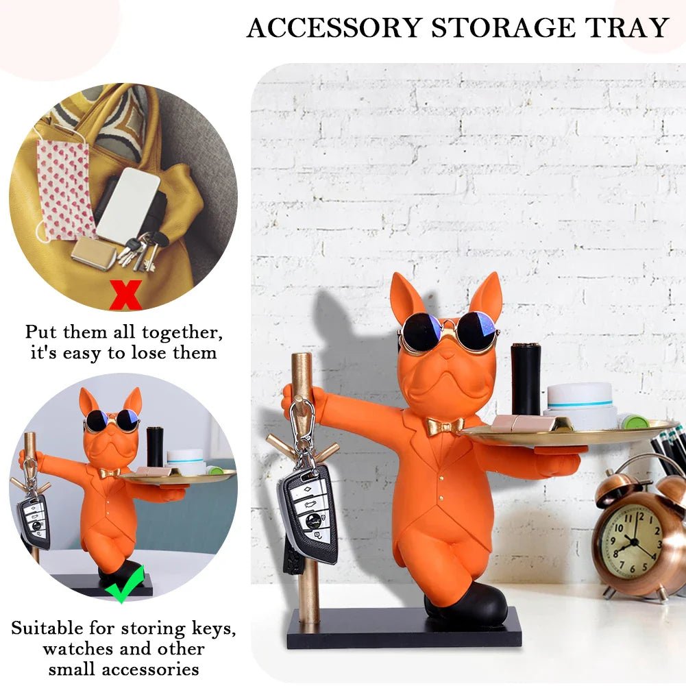 Bulldog Storage Decor Sculpture Organizer - Cake Pops Parties