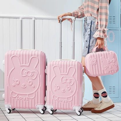 Cartoon Cat Luggage Women’s Password Suitcase Universal Wheels - Cake Pops Parties