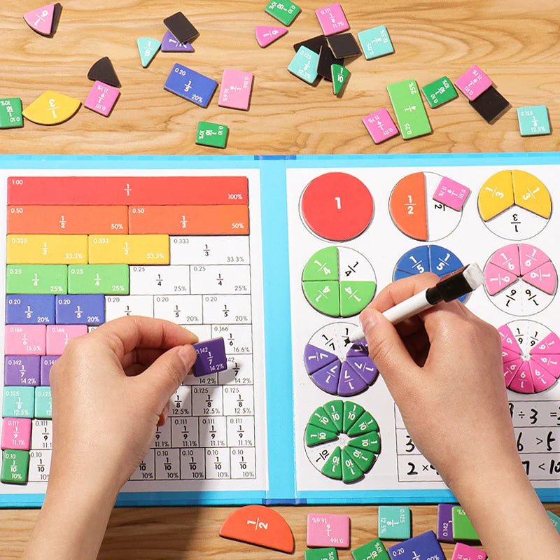 Children Magnetic Fraction Learning Math Toy - Cake Pops Parties