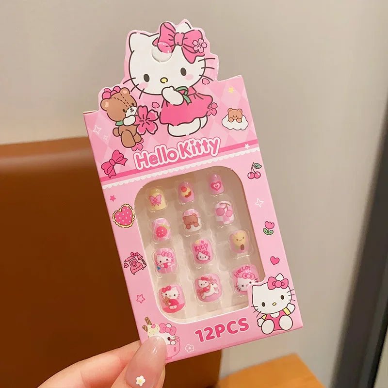 Children’s Hello Kitty Kuromi Nail Stickers Detachable Kids - Cake Pops Parties