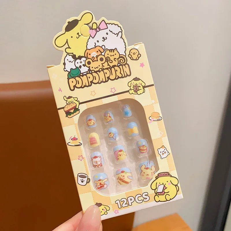 Children’s Hello Kitty Kuromi Nail Stickers Detachable Kids - Cake Pops Parties