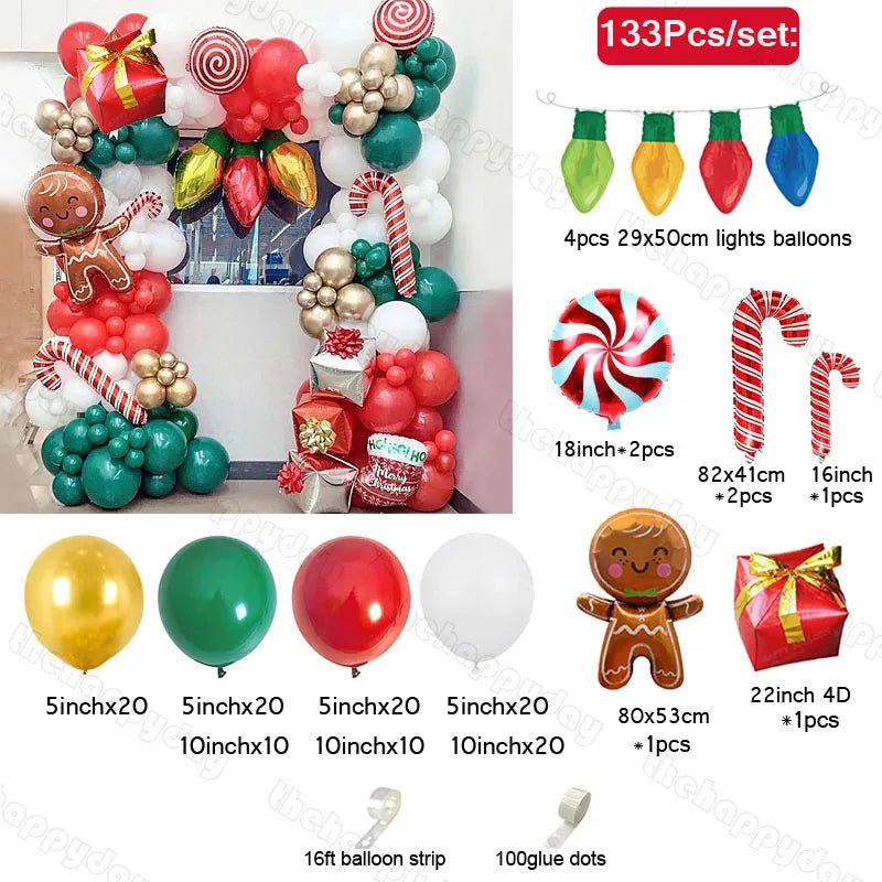 Christmas Balloon Arch Kit - Cake Pops Parties