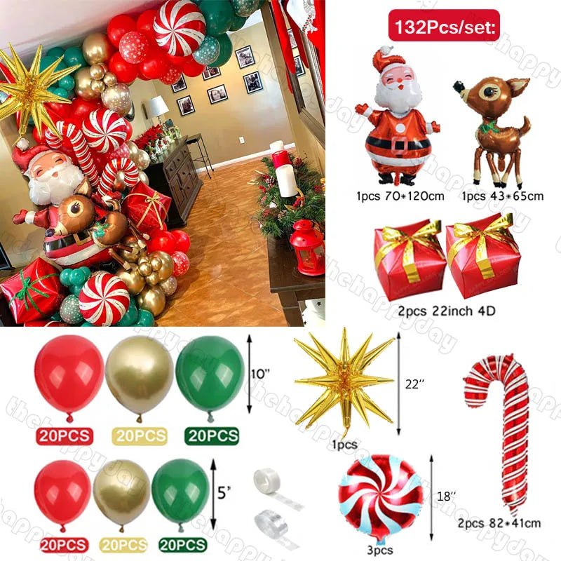 Christmas Balloon Arch Kit - Cake Pops Parties