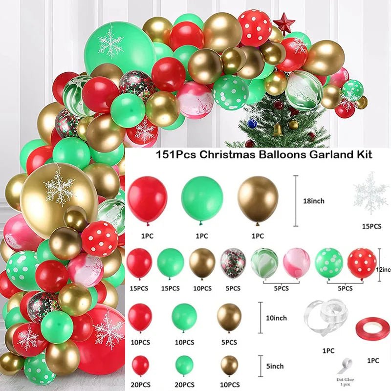 Christmas Balloon Arch Kit - Cake Pops Parties