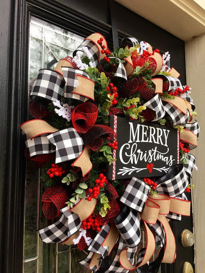 Christmas Bow Garland Decoration - Cake Pops Parties