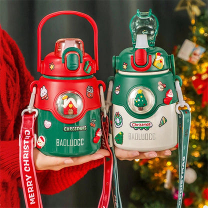 Christmas Children's Stainless Steel Thermos Cup - Cake Pops Parties