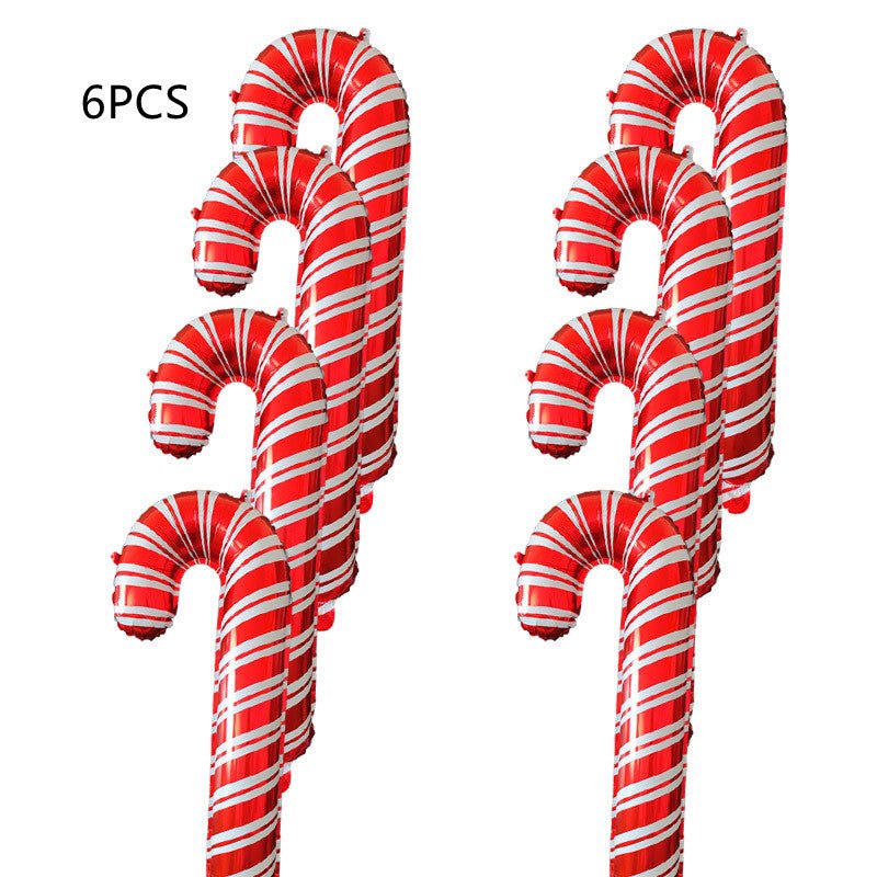 Christmas Crutch Foil Balloons - Cake Pops Parties
